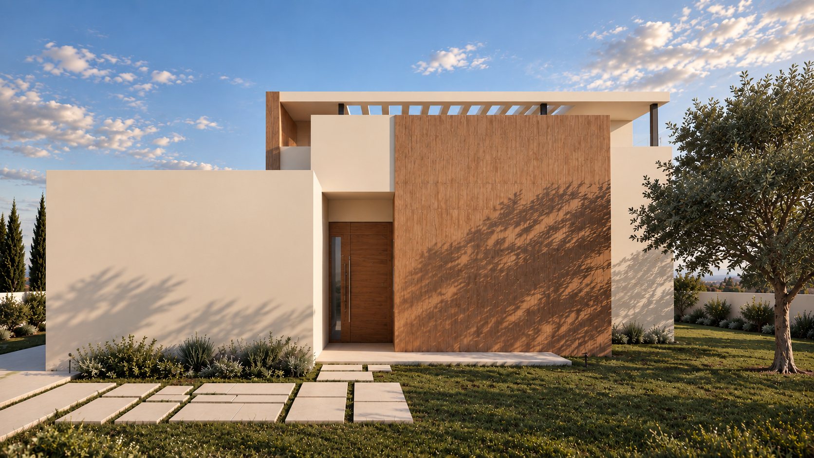 Fachada principal, vivienda Calas de Mallorca