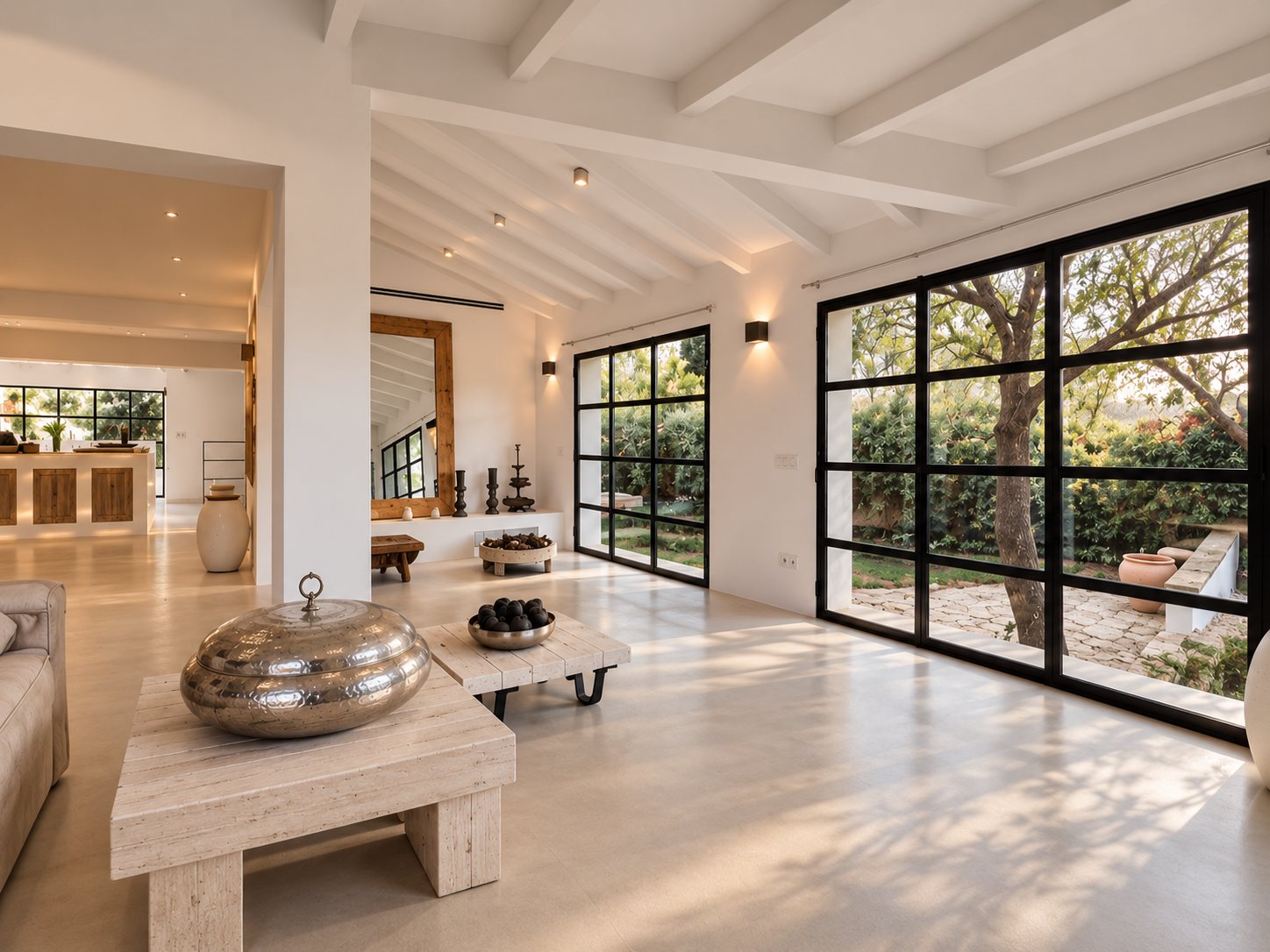 Salón con chimenea, vivienda en Puigpunyent